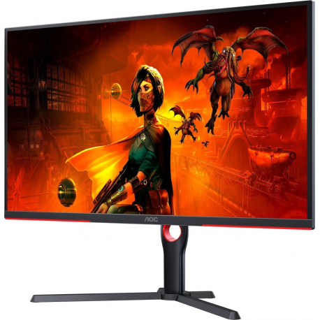 AOC Gaming U32G3X / BK - LED monitor - gaming - 32" (31.5" viewable) - 3840 x 2160 4K UHD (2160p) @ 144 Hz - IPS - 1000:1 - 1 ms - 2xHDMI, 2xDisplayPort - speakers - black, red - 4