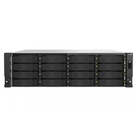 QNAP TS-H1677XU-RP - NAS server - 16 bays - rack-mountable - SATA 6Gb / s - RAID RAID 0, 1, 5, 6, 10, 50, JBOD, 60 - RAM 32 GB - Gigabit Ethernet  /  2.5 Gigabit Ethernet  /  5 Gigabit Ethernet  /  10 Gigabit Ethernet - iSCSI support - 3U - 11