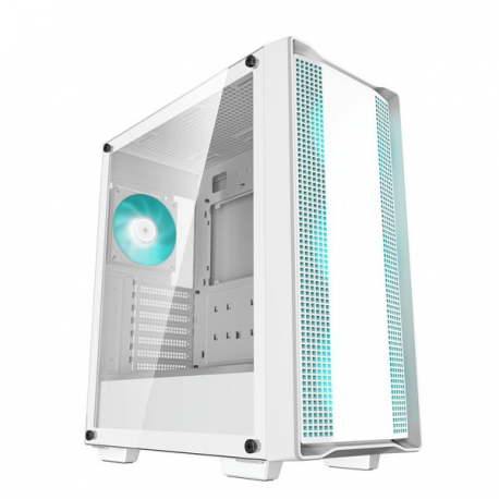 DeepCool CC560 WH V2 - Mid tower - ATX - windowed side panel (tempered glass) - no power supply (ATX / PS / 2) - white - USB / Audio - 0