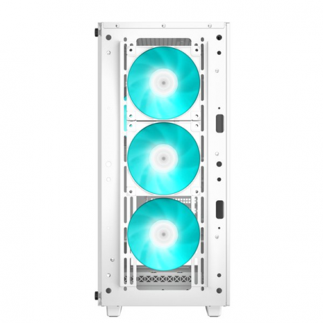 DeepCool CC560 WH V2 - Mid tower - ATX - windowed side panel (tempered glass) - no power supply (ATX / PS / 2) - white - USB / Audio - 1