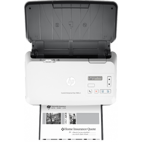 HP ScanJet Enterprise Flow 7000 s3 Sheet-feed Scanner - Document scanner - Duplex - 216 x 3100 mm - 600 dpi x 600 dpi - up to 75 ppm (mono) - ADF (80 sheets) - up to 7500 scans per day - USB 3.0, USB 2.0 - 5