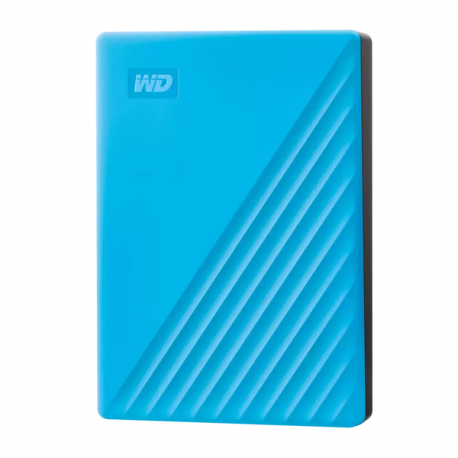 WD My Passport WDBR9S0060BBL - Hard drive - encrypted - 6 TB - external (portable) - USB 3.2 Gen 1 - 256-bit AES - sky - 0