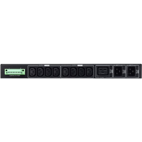 PowerWalker ATS - Redundant switch (rack-mountable) - AC 220 / 230 / 240 V - RS-232, USB - output connectors: 9 - 1U - 19" - black - 1