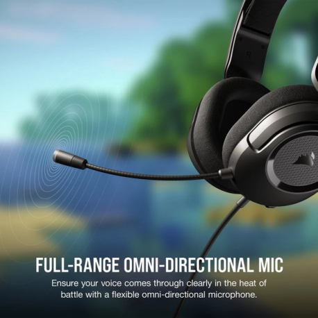 CORSAIR Gaming HS35 v2 - Headset - full size - wired - 3.5 mm jack - carbon - 2
