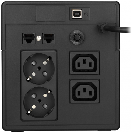 PowerWalker VI 1000 LCD - UPS - AC 220/230/240 V - 600 Watt - 1000 VA - 7 Ah - USB - output connectors: 4 - black - 9