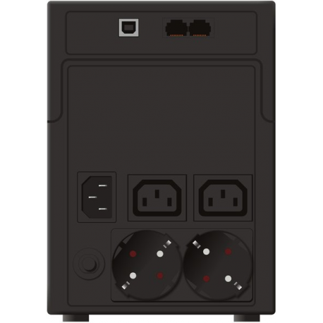 PowerWalker VI 1200 LCD - UPS - AC 230 V - 600 Watt - 1200 VA - 7 Ah - USB - output connectors: 4 - black - 4