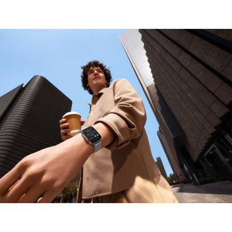 Huawei Watch Fit 3 - Aluminium alloy - smart watch with strap - leather - white - wrist size: 120-190 mm - display 1.82" - Bluetooth, Wi-Fi - 26 g - white - 4