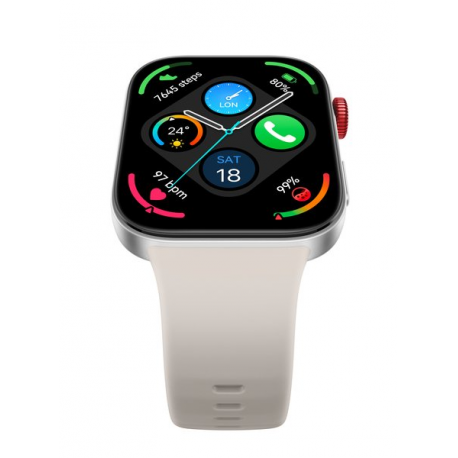 Huawei Watch Fit 3 - Aluminium alloy - smart watch with strap - leather - white - wrist size: 120-190 mm - display 1.82" - Bluetooth, Wi-Fi - 26 g - white - 14