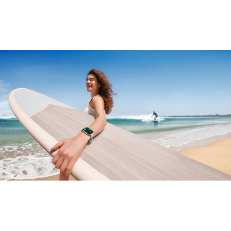 Huawei Watch Fit 3 - Aluminium alloy - smart watch with strap - fluoroelastomer - pink - wrist size: 120-190 mm - display 1.82" - Bluetooth, Wi-Fi - 26 g - pink - 5