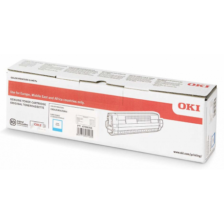 OKI - Cyan - original - toner cartridge - for C824dn, 824n, 834dnw, 834nw - 3