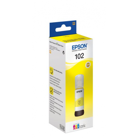 Epson 102 - 70 ml - yellow - original - ink tank - for EcoTank ET-15000, 2750, 2751, 2756, 2850, 2851, 2856, 3850, 4750, 4850, 4856 - 3