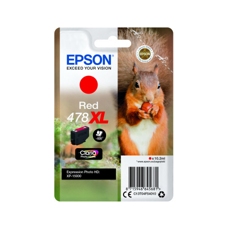 Epson 478XL - 10.2 ml - high capacity - red - original - ink cartridge - for Expression Home HD XP-15000 - 4