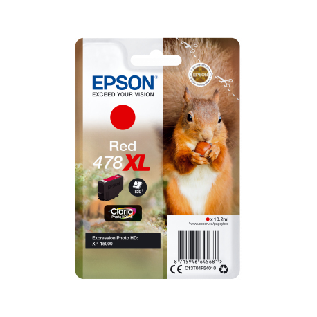 Epson 478XL - 10.2 ml - high capacity - red - original - ink cartridge - for Expression Home HD XP-15000 - 6