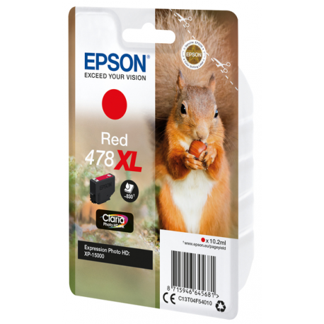 Epson 478XL - 10.2 ml - high capacity - red - original - ink cartridge - for Expression Home HD XP-15000 - 9