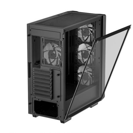 DeepCool CC560 ARGB V2 - Mid tower - ATX - windowed side panel (tempered glass) - no power supply (ATX  /  PS / 2) - black - USB / Audio - 8