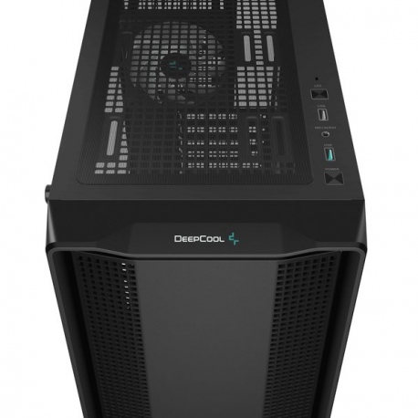 DeepCool CC560 ARGB V2 - Mid tower - ATX - windowed side panel (tempered glass) - no power supply (ATX  /  PS / 2) - black - USB / Audio - 10