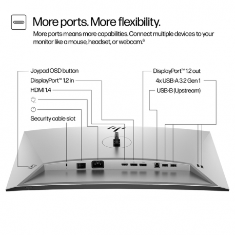 HP 724pn - Series 7 Pro - LED monitor - 24" - 1920 x 1200 WUXGA @ 100 Hz - IPS - 350 cd / m² - 1500:1 - 5 ms - HDMI, DisplayPort - black, silver - 6