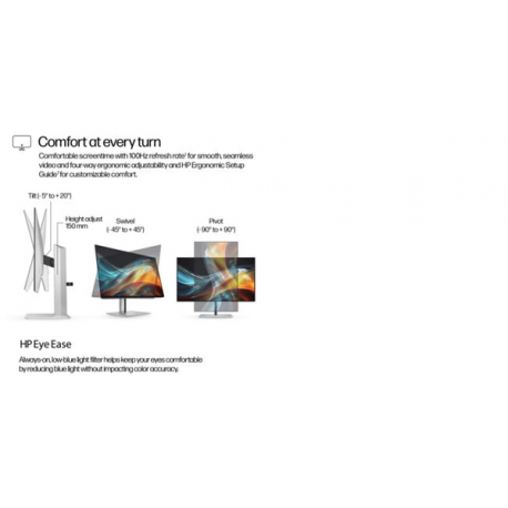 HP 724pn - Series 7 Pro - LED monitor - 24" - 1920 x 1200 WUXGA @ 100 Hz - IPS - 350 cd / m² - 1500:1 - 5 ms - HDMI, DisplayPort - black, silver - 10