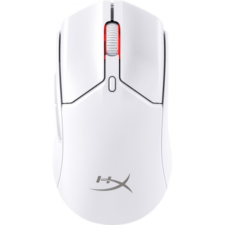 HyperX Pulsefire Haste 2 Mini - Mouse - optical - 6 buttons - wireless, wired - 2.4 GHz, Bluetooth 5.1 - white - 0