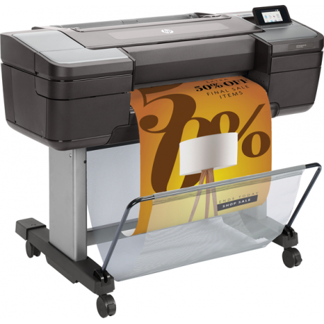 HP DesignJet Z6 PostScript - 24" large-format printer - colour - ink-jet - Roll (61 cm) - 2400 x 1200 dpi - up to 1.4 min / page (mono)  /  up to 1.4 min / page (colour) - capacity: 1 roll - Gigabit LAN, USB host - cutter - 25