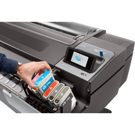 HP DesignJet Z6dr PostScript with V-Trimmer - 44" large-format printer - colour - ink-jet - Roll (111.8 cm) - 2400 x 1200 dpi - up to 1.1 min / page (mono) / up to 1.1 min / page (colour) - Gigabit LAN, USB host - cutter - 10