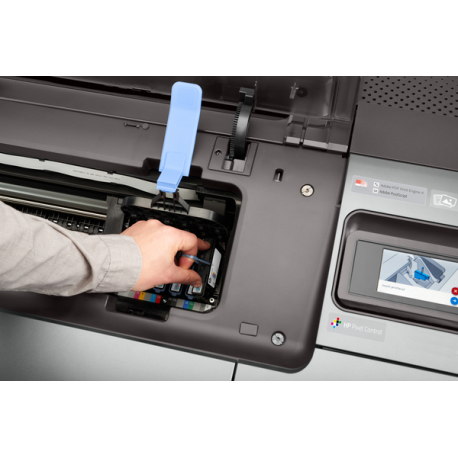 HP DesignJet Z9+ PostScript - 24" large-format printer - colour - ink-jet - Roll (61 cm) - 2400 x 1200 dpi - up to 1.5 min / page (mono)  /  up to 1.5 min / page (colour) - capacity: 1 roll - Gigabit LAN, USB host - cutter - 22