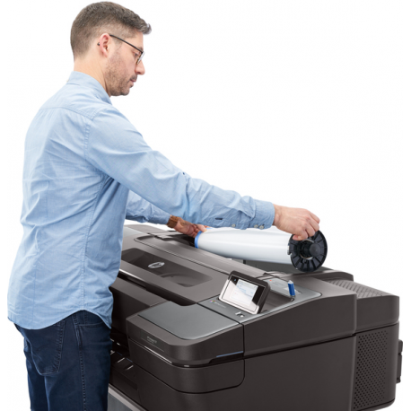 HP DesignJet Z9+ PostScript - 24" large-format printer - colour - ink-jet - Roll (61 cm) - 2400 x 1200 dpi - up to 1.5 min / page (mono)  /  up to 1.5 min / page (colour) - capacity: 1 roll - Gigabit LAN, USB host - cutter - 33