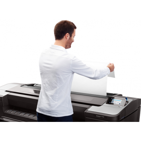 HP DesignJet T1700dr - 44" large-format printer - colour - ink-jet - 1118 x 1676 mm - 2400 x 1200 dpi - up to 0.55 min / page - Gigabit LAN, USB host - cutter - 27