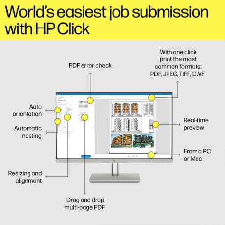 HP DesignJet T1600dr PostScript - 36" large-format printer - colour - ink-jet - Roll (91.4 cm x 91.4 m), 914 x 1219 mm - 2400 x 1200 dpi - up to 0.32 min / page (mono)  /  up to 0.32 min / page (colour) - capacity: 2 rolls - Gigabit LAN - cutter - 1