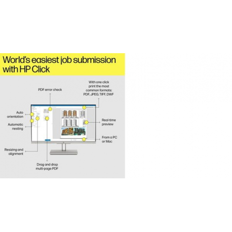 HP DesignJet T1600dr PostScript - 36" large-format printer - colour - ink-jet - Roll (91.4 cm x 91.4 m), 914 x 1219 mm - 2400 x 1200 dpi - up to 0.32 min / page (mono)  /  up to 0.32 min / page (colour) - capacity: 2 rolls - Gigabit LAN - cutter - 15