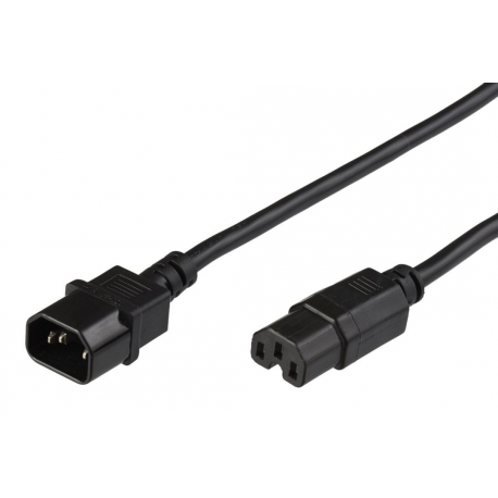MicroConnect - Power cable - IEC 60320 C15 to IEC 60320 C14 - 2 m - black - 0