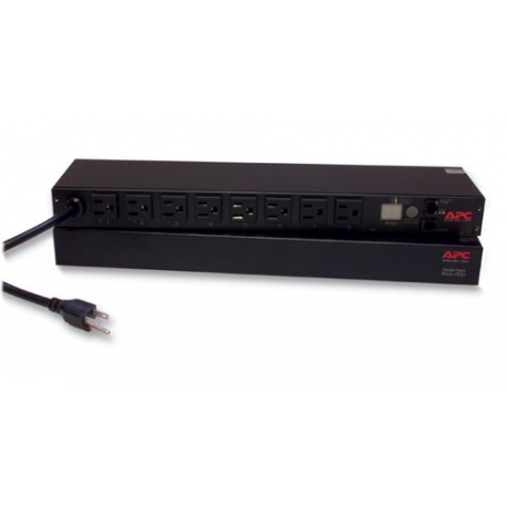 APC Switched Rack PDU AP7900B - Power distribution unit (rack-mountable) - AC 100-120 V - input: NEMA 5-15P - output connectors: 8 (NEMA 5-15) - 1U - 3.65 m cord - for P / N: SMX1000C, SMX1500RM2UC, SMX1500RM2UCNC, SMX750C, SMX750CNC, SRTL3KRM1UC - 0