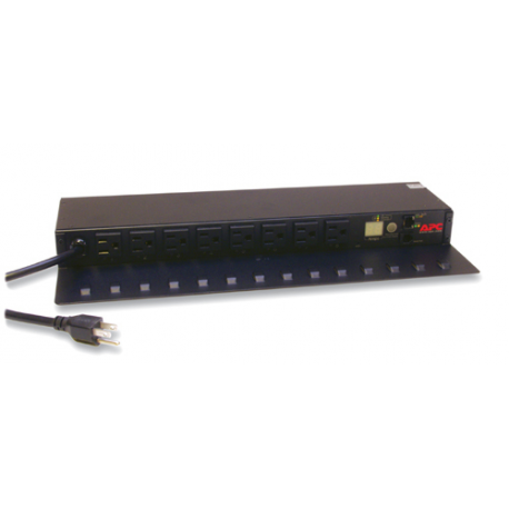 APC Switched Rack PDU AP7900B - Power distribution unit (rack-mountable) - AC 100-120 V - input: NEMA 5-15P - output connectors: 8 (NEMA 5-15) - 1U - 3.65 m cord - for P / N: SMX1000C, SMX1500RM2UC, SMX1500RM2UCNC, SMX750C, SMX750CNC, SRTL3KRM1UC - 1