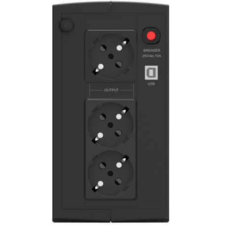 PowerWalker Basic VI 1000 SB - UPS - AC 162-290 V - 600 Watt - 1000 VA - 5 Ah - USB - output connectors: 3 - 7