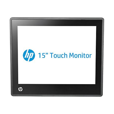 HP L6015tm Retail Touch Monitor - LED monitor - 15" - touchscreen - 1024 x 768 @ 60 Hz - TN - 350 cd / m² - 700:1 - 25 ms - DVI-D, VGA, DisplayPort - speakers - jack black - 0