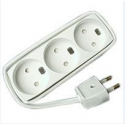 MicroConnect - Power strip - input: power - output connectors: 3 - 1.5 m - white