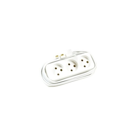 MicroConnect - Power strip - input: power - output connectors: 3 (power) - 5 m - white - 1