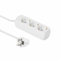 MicroConnect - Power strip - input: CEE 7 / 7 - output connectors: 3 - 3 m - white