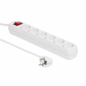 MicroConnect - Power strip - input: power - output connectors: 6 - 10 m - white