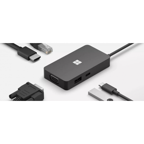 Microsoft USB-C Travel Hub - Docking station - USB-C - VGA, HDMI - GigE - 10
