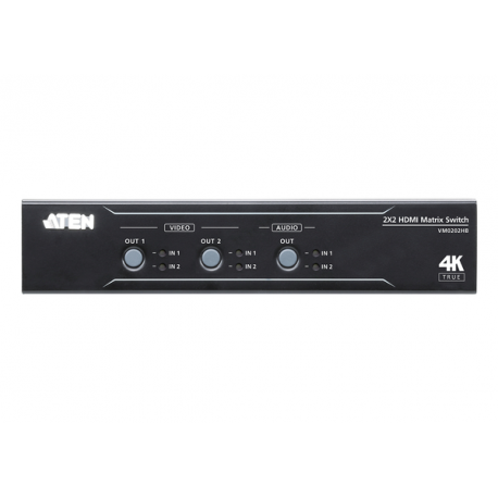 ATEN VM0202HB - Video / audio switch - desktop, rack-mountable - 4