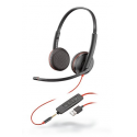 Poly Blackwire C3225 USB - 3200 Series - headset - on-ear - wired - USB, 3.5 mm jack - noise isolating