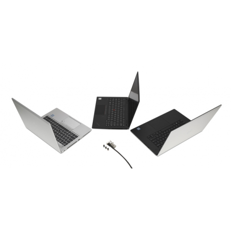 Kensington Universal 3-in-1 Combination Laptop Lock - Resettable - Security cable lock - 1.8 m - 6