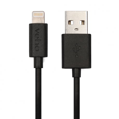 Veho - Lightning cable - USB male to Lightning male - 1 m - black - for Apple iPad / iPhone / iPod (Lightning) - 5
