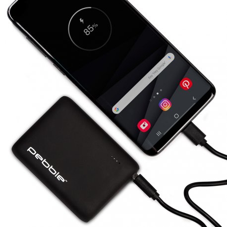 Veho Pebble PZ10 - Power bank - 10000 mAh - 37 Wh - 3 A (USB-C) - on cable: USB-C - 13