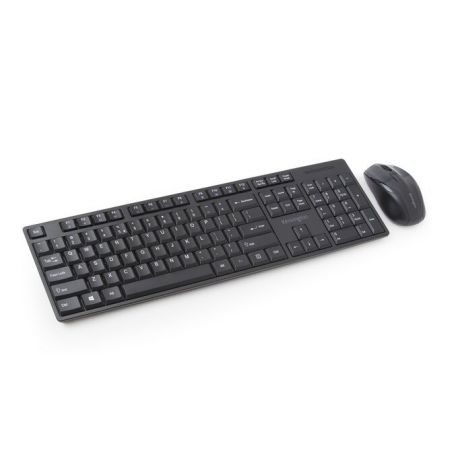 Kensington Pro Fit Low-Profile Desktop Set - Keyboard and mouse set - wireless - 2.4 GHz - German - black - 10