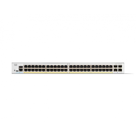 Cisco Catalyst 1300-48FP-4G - Switch - L3 - Managed - 48 x 10 / 100 / 1000 (PoE+) + 4 x Gigabit SFP - rack-mountable - PoE+ (740 W) - 1