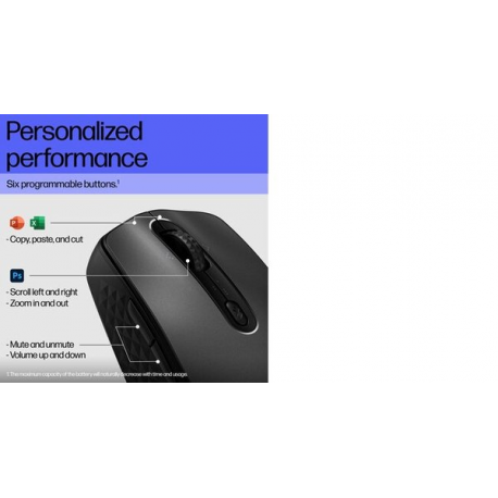 HP 695 - Mouse - Qi-Charging - 7 buttons - wireless - Bluetooth - black - 2