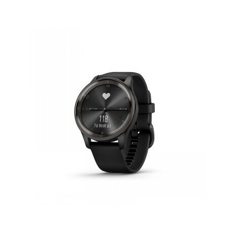 Garmin vívomove Trend - 40 mm - black - smart watch with band - silicone - wrist size: 125-190 mm - monochrome - Bluetooth, ANT+ - 28.3 g - 2