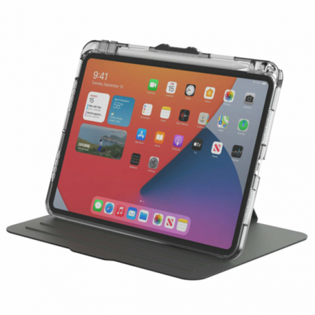 Targus VersaVu - Flip cover for tablet - plastic - clear, black - for Apple 11-inch iPad Pro - 3
